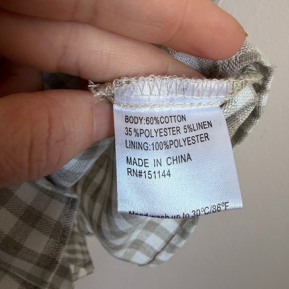 Lea & Viola Beige Gingham Matching Set Bustier Top & Skirt Cottagecore XS/S - Picture 9 of 12